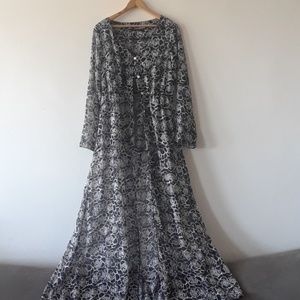 Maxi long sleeve kimono